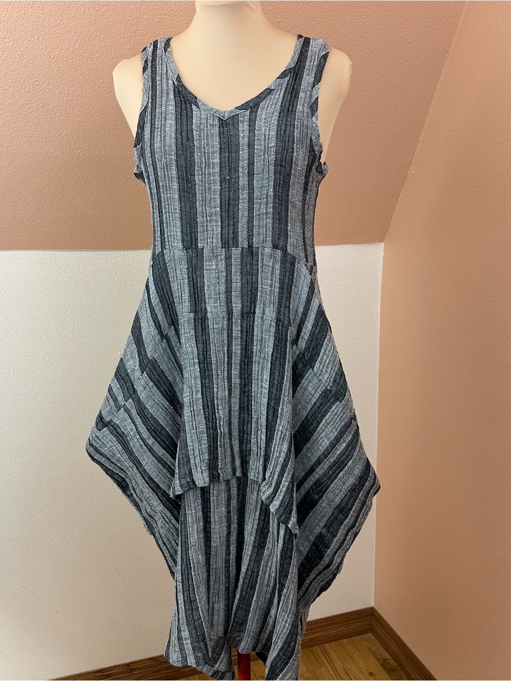 Dress To Kill Jane Mohr Dress ONE SIZE 100% Cotton Crinkle Gauze Lagenlook NWOT - Picture 9 of 13